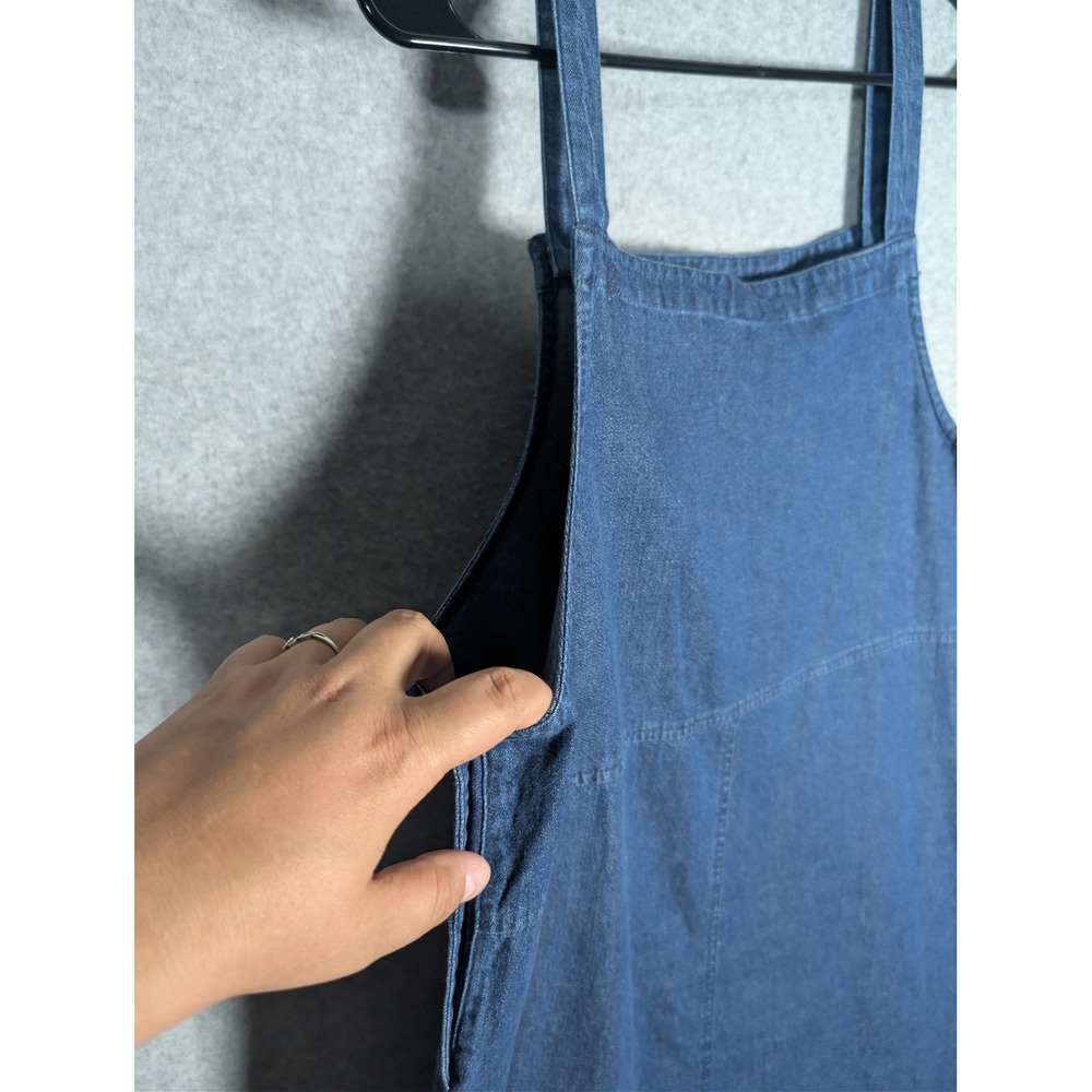 Westbound Pinafore Jumper Dress Medium Christmas Plaid Denim Holiday Festive - Picture 6 of 15